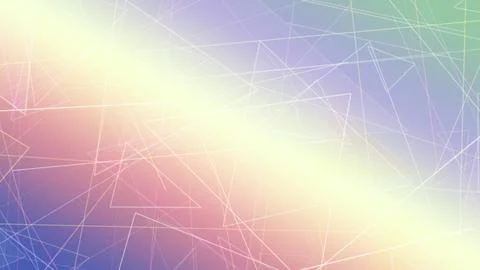 Neon network triangles and thin connecting lines form a futuristic abstract.. Stock Illustration