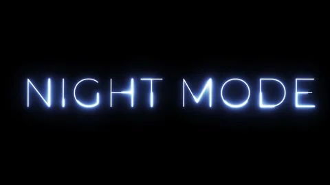 Neon Night Mode Sign Stock Footage 287406980