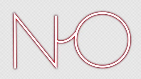Neon No. Stock Footage 174888780