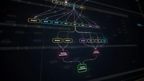 Neon Node Net Graphics Editor Stock Footage 146702139