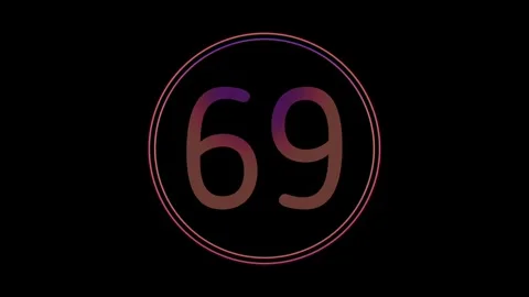 Neon Number 16 Animation Glowing flicking Gradient Blue Pink Digital Futuristic Stock Footage 341487798