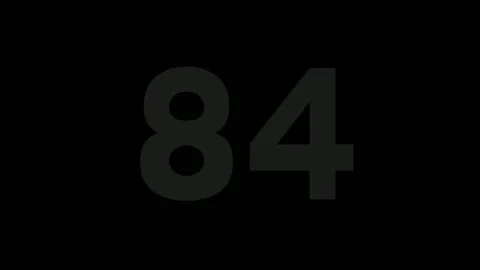 Neon number 84 eighty four sign symbol modern animation motion graphics 스톡 동영상 284712888