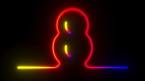 Neon number eight on dark background. 3D illustration Stock Footage 276905764