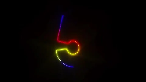 Neon number five on dark background. 3D illustration 스톡 동영상 276820148