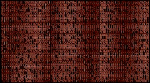 Neon numbers abstract nixie clock Stock Illustration