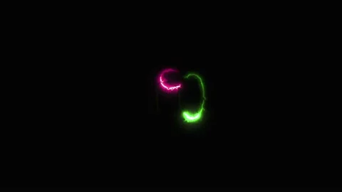 Neon numbers countdown in black background Stock Footage 138551082