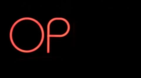 Neon Open Sign Stock-Footage 8914474