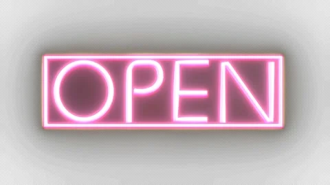 Neon Open Sign Green Screen Transparent ... | Stock Video | Pond5