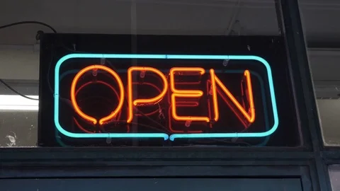 Neon Green Open Store Sign Outdoor Flag