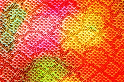 Neon Orange Red Reptile Scale Texture with Rainbow Gradient Exotic Leather .. Stock Illustration