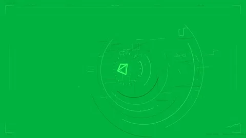 Neon orb lighting rings, scanline sweeping, mesh linking, HUD assembling on Stock Footage 334118778