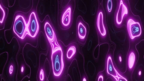 Neon organic loop wide screen abstract background Stock Footage 200930125