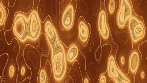 Neon organic loop wide screen abstract background orange gold Stock Footage 200930186