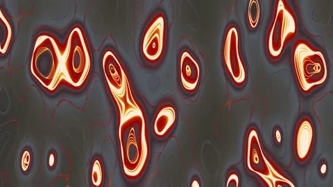 Neon organic loop wide screen abstract background orange fire and smoke Stock Footage 200930206