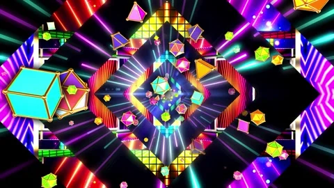 Neon Ornaments Background Stock Footage 341847867