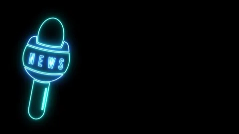NEON OUTINE MICROPHONE v2 Stock-Footage 253738914