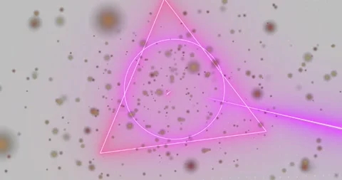 Neon outlines animating, morphing and rotating as magenta needle sweeping, Stock Footage 320585952