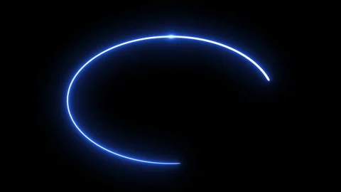 Neon oval animation. Stock Footage 170612400