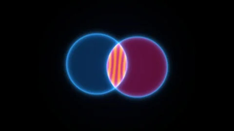 Neon Overlapping Circles Seamless Loop Stock Footage 342359659