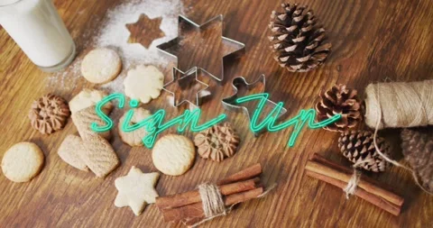 Neon overlay appearing, camera panning, zooming, flatlay revealing star cutter, Stock Footage 321889705