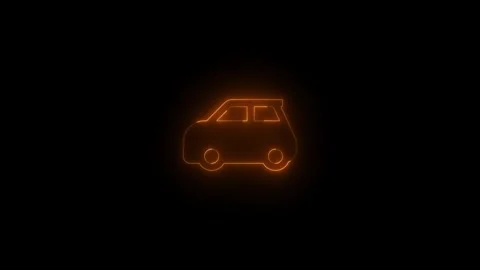 Neon parking location solid icon glowing black background animation Stock Footage 289563450