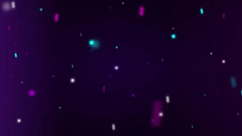 Neon particle motion background: abstract purple and cyan glowing geometric.. 库存影片 344860491