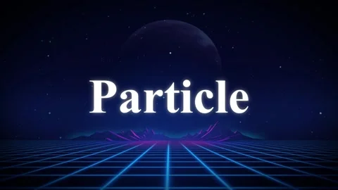 Neon particles explode in futuristic grid landscape Stock Footage 338215685
