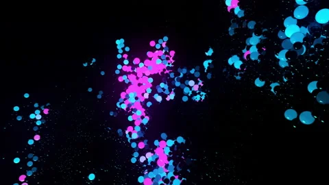 Neon Particles Stock Footage 163759954