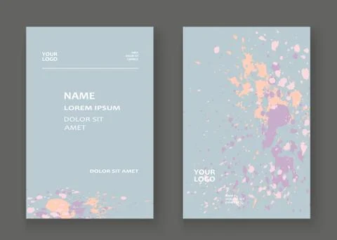 Neon pastel explosion paint splatter artistic cover frame design Stock Illustration
