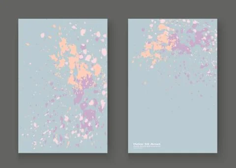Neon pastel explosion paint splatter artistic cover frame design. Decorative  Stock Illustration
