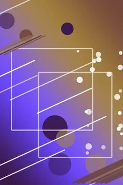 Neon pastel triangle forms float above overlapping geometric frames with gl.. Stock-Illustration