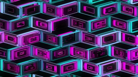 Neon Pattern 001 B Alternate Random TC 720p Video stock 44793669