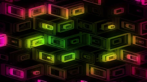 Neon Pattern 001 B Alternate Strength GSC 720p Video stock 44793732