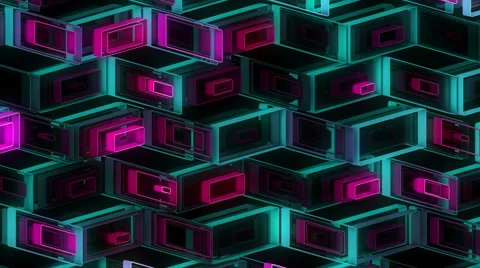 Neon Pattern 001 B Alternate Strength TC 4K Video stock 44793877