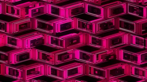 Neon Pattern 001 B Alternate Wave SC 4K Video stock 44794143