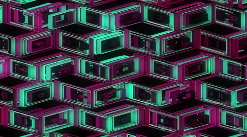 Neon Pattern 001 B Alternate Wave TC 720p Stock Footage 44794218