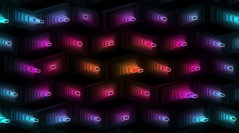Neon Pattern 001 B Beat Strength GSC 1920x1080 Video stock 44686053