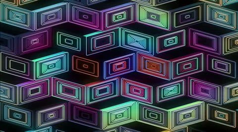 Neon Pattern 001 B Beat Random GTC 3840x2160 Stock Footage 44686415
