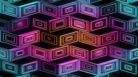 Neon Pattern 001 B Beat Random GSC 3840x2160 Video stock 44686787