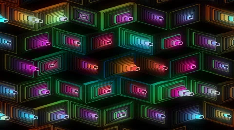 Neon Pattern 001 B Beat Strength GTC 3840x2160 Stock Footage 44687716