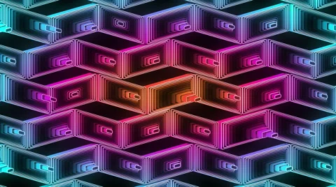 Neon Pattern 001 B Beat Wave GSC 3840x2160 Video stock 44688989