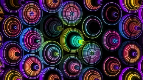 Neon Pattern 003 B Beat Random GTC 1080p Video stock 44792401