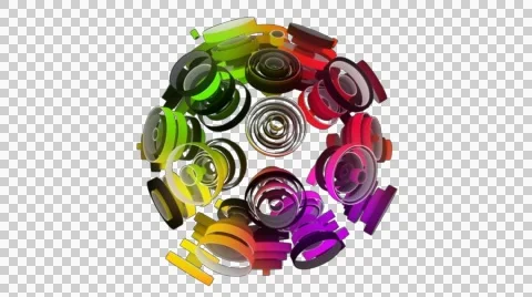 Neon Pattern 003 C Alternate Random GSC 1080p with alpha Stock Footage 44885659