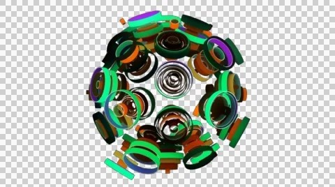 Neon Pattern 003 C Alternate Random GTC 4K with alpha Stock Footage 44885933