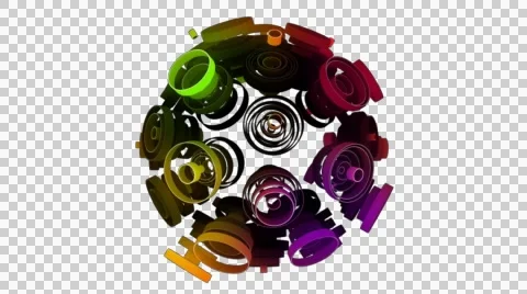 Neon Pattern 003 C Alternate Strength GSC 4K  with alpha Video stock 44886943