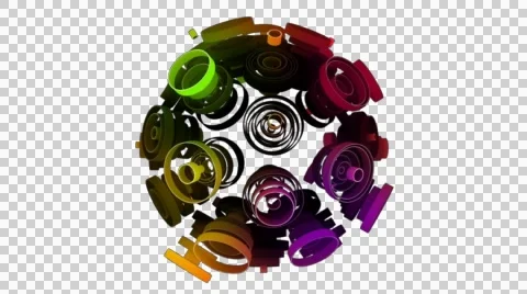 Neon Pattern 003 C Alternate Strength GSC 720p with alpha Video stock 44887032