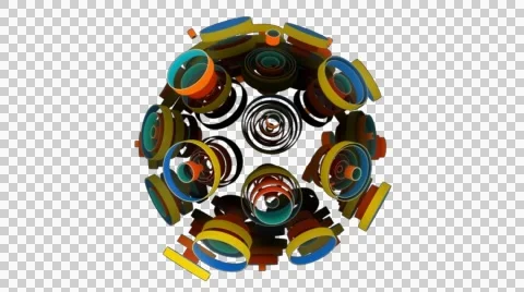 Neon Pattern 003 C Alternate Strength GTC 1080p with alpha Video stock 44887362