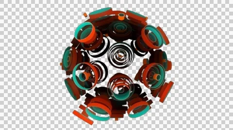 Neon Pattern 003 C Alternate Strength TC 1080p with alpha Video stock 44888089