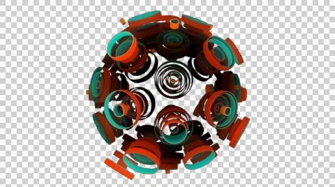 Neon Pattern 003 C Alternate Strength TC 720p with alpha Stock Footage 44888130