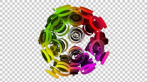 Neon Pattern 003 C Alternate Wave GSC 1080p with alpha Stock Footage 44888449